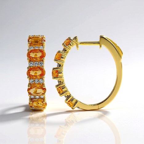 Orecchini in oro con Granato Mandarino (CIRARI)