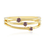 Bague en argent et Diamant pourpre I2