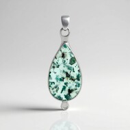 Ciondolo in argento con Gemma Silicea (Bali Barong)