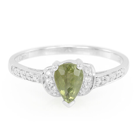 Cuprian Tourmaline Silver Ring