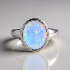 Anello in argento con Opale di Welo