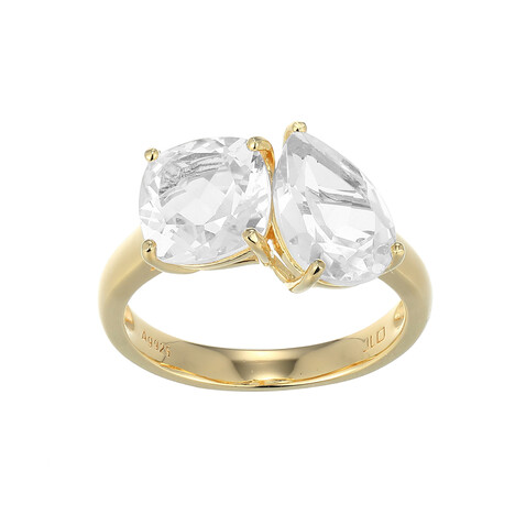 Anello in argento con Topazio Bianco