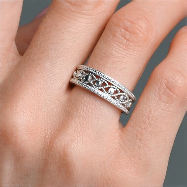 I3 (I) Diamant-Silberring