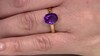 Zilveren ring met een amethist