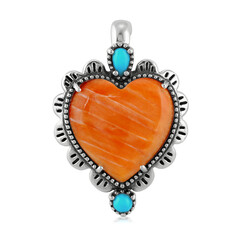 Zilveren hanger met een Oranje stekelige oester