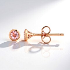 Orecchini in argento con Tormalina Rosa Nigeriana