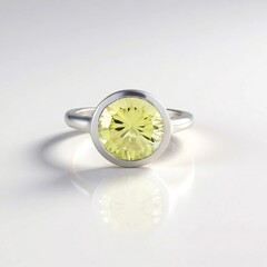 Anello in argento con Quarzo Ouro Verde