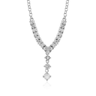 Collier en argent et Topaze blanche