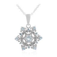 Collana in argento con Topazio Blu Cielo