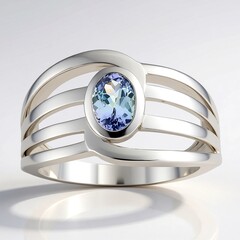 Anello in argento con Tanzanite Lilla Non Riscaldata
