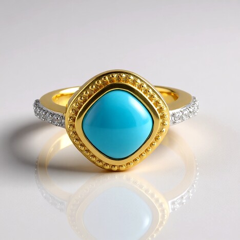 Anello in argento con Turchese Sleeping Beauty