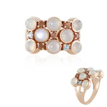 Zilveren ring met witte maanstenen (KM by Juwelo)