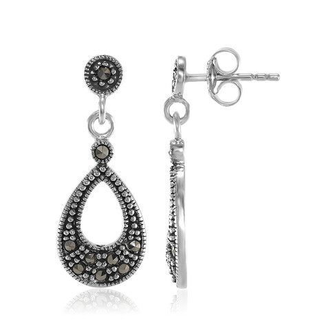 Pendientes en plata con Marcasita