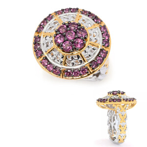 Bague en argent et Grenat Rhodolite (Gems en Vogue)