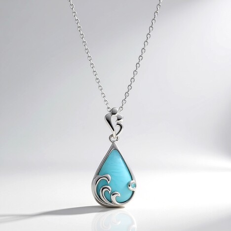 Collana in argento con Larimar