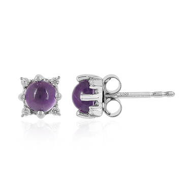 Boucles d'oreilles en argent et Améthyste