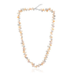 Süßwasserzuchtperlen-Silberhalskette