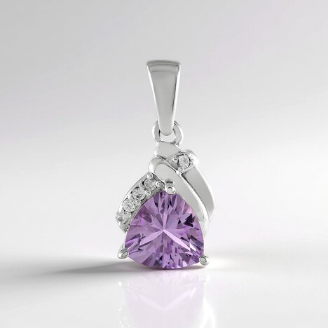 Ciondolo in argento con Ametista Rose de France