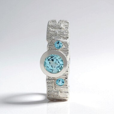 Zawieszka ze srebra - Topaz błękitny Sky Blue (MONOSONO COLLECTION)