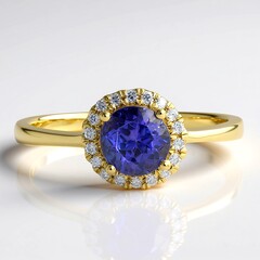 Anello in oro con Tanzanite AAA