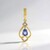 Ciondolo in argento con Zaffiro Ceylon Blu (non riscaldato)