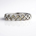 Zilveren ring met I2 Bruine Diamanten