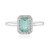 Anillo en plata con Esmeralda color Paraiba