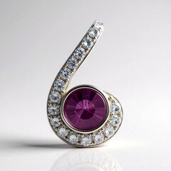 Colgante en plata con Fluorita rosa