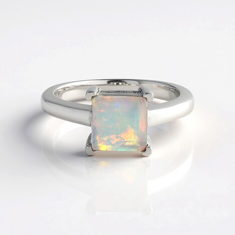 Bague en argent et Opale Welo