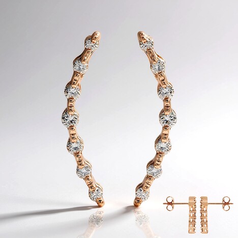 Orecchini in argento con Diamante Rose de France VS1 di Argyle (Annette)