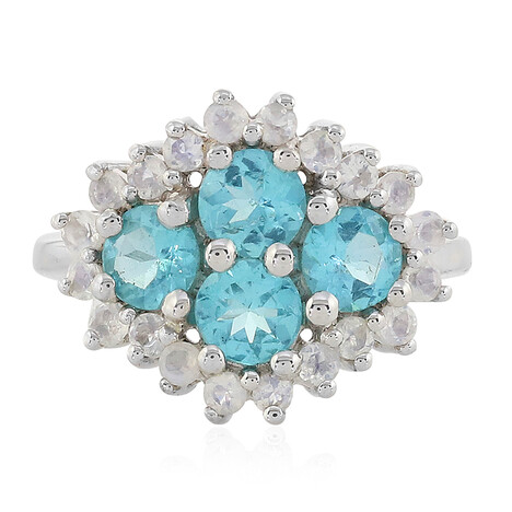 Blauer Apatit-Silberring