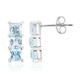 Sky Blue Topaz Silver Earrings