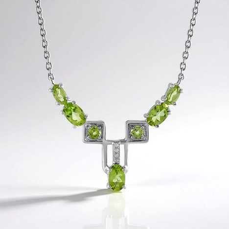 Collana in argento con Peridoto