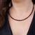 Collana in argento con Granato Mozambico