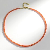 Collar en plata con Ópalo naranja de Etiopía