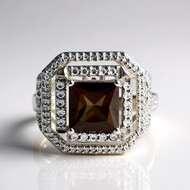 Smoky Quartz Silver Ring