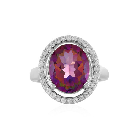Anello in argento con Topazio Mistico Porpora