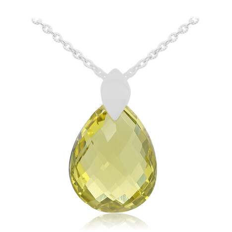 Limonen-Citrin-Silberhalskette