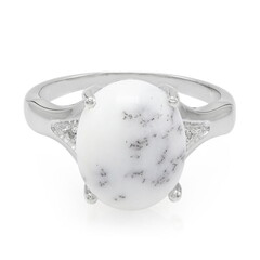 Dendritic Agate Silver Ring