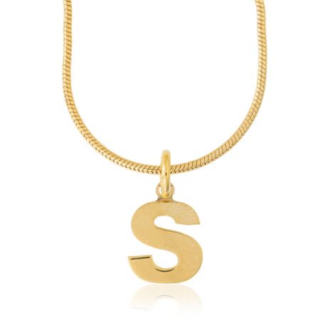 Silberhalskette- Buchstabe S