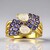 Anello in oro con Pietra di Luna Arcobaleno (Adela Gold)