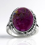 Bague en argent et Turquoise pourpre de Mohavie (Jones Lee)