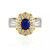 Anillo en plata con Espinela azul cobalto (Gems en Vogue)