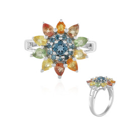 Anello in argento con Topazio Blu Londra