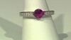 Anillo en plata con Fluorita rosa