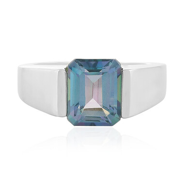 Anillo en plata con Cuarzo océano