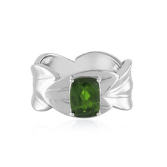 Zilveren ring met een Russische diopsied (de Melo)