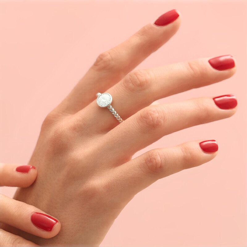 Anillo en plata con Zircón (Ornaments by de Melo)