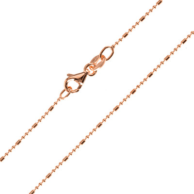 Silberhalskette - 2,06 g - 45 cm - rosévergoldet