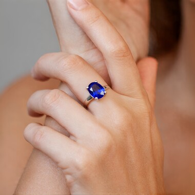Bague en argent et Tanzanite